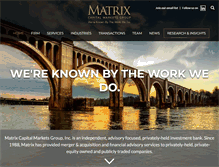 Tablet Screenshot of matrixcmg.com